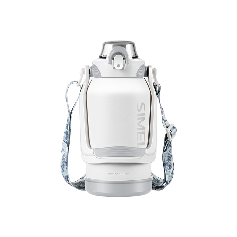 SIMELO印象京都外星人316L大容量直饮吸管保温壶1500ML（单位：个） 银河白