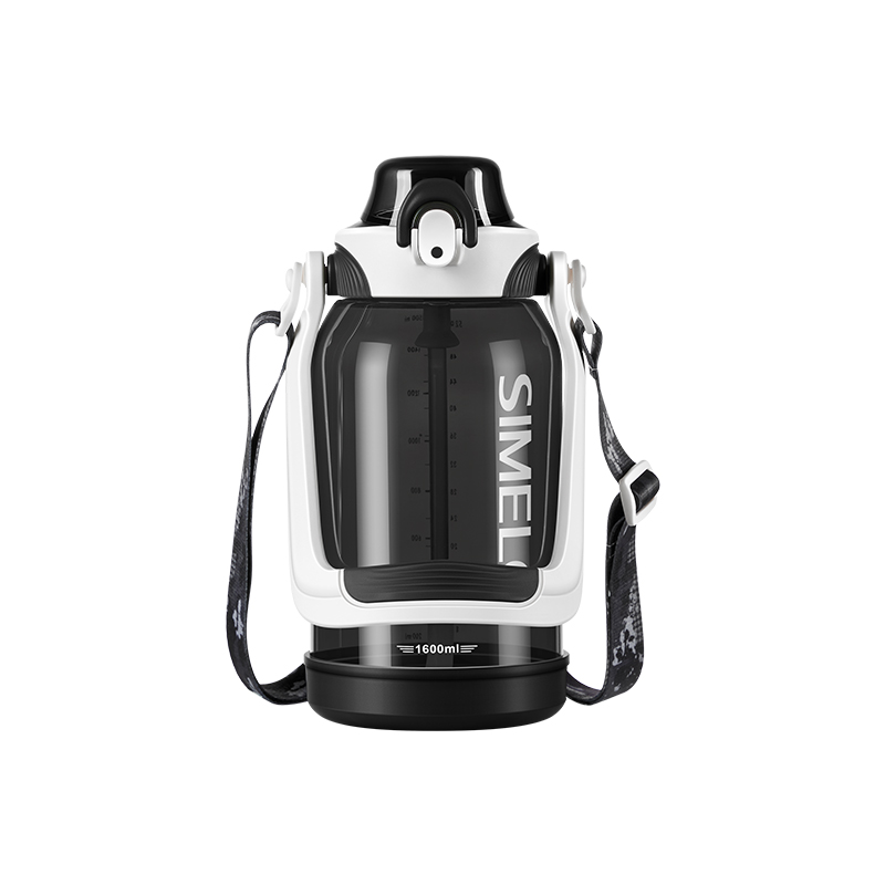 SIMELO印象京都外星人Tritan大容量直饮吸管运动壶1600ML（单位：个） 星空黑