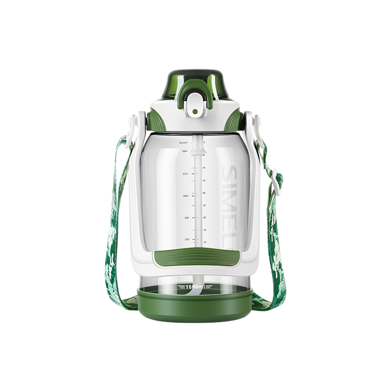 SIMELO印象京都外星人Tritan大容量直饮吸管运动壶1600ML（单位：个） 霞光绿
