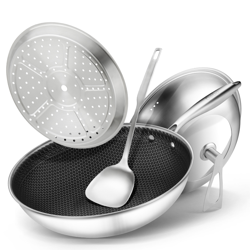 Debo德铂安东尼奥DEP-726蜂窝炒锅（单位：套) 不锈钢色