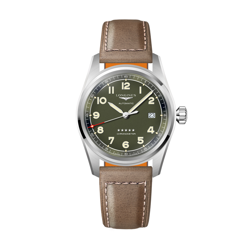 浪琴Longines 先行者系列机械手表男士腕表 L3.810.4.03.2 浅杉绿