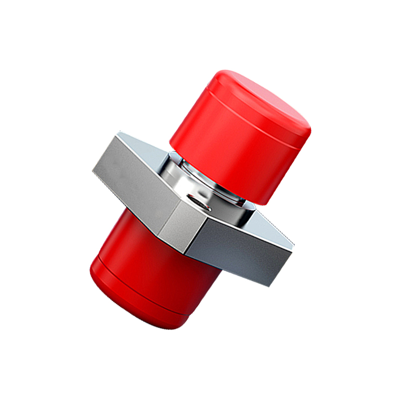 信霆 光纤耦合器FC-FC 红色 电信级 金属正方形光纤连接器 光纤适配器（100个/包） 红色