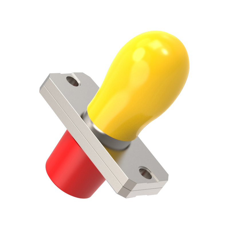 信霆光纤耦合器ST-FC 红黄 电信级 光纤连接器 光纤适配器（100个/包） 红黄色