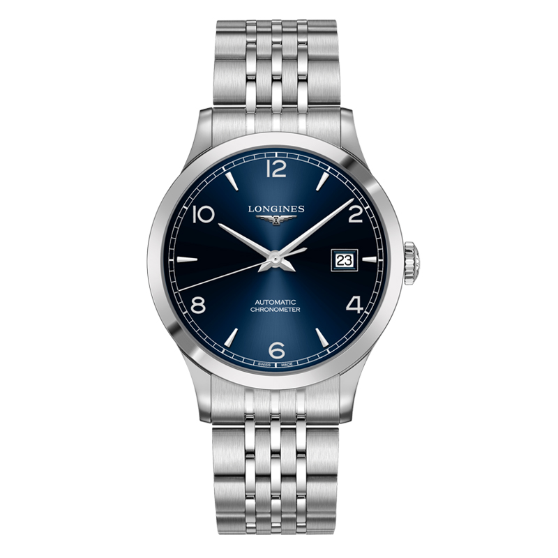 浪琴Longines 开创者系列机械手表男士腕表 L2.821.4.96.6 蓝色