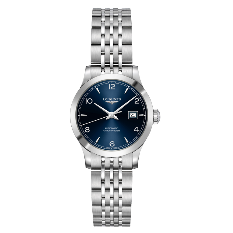 浪琴Longines 开创者系列机械手表女士腕表 L2.321.4.96.6 蓝色