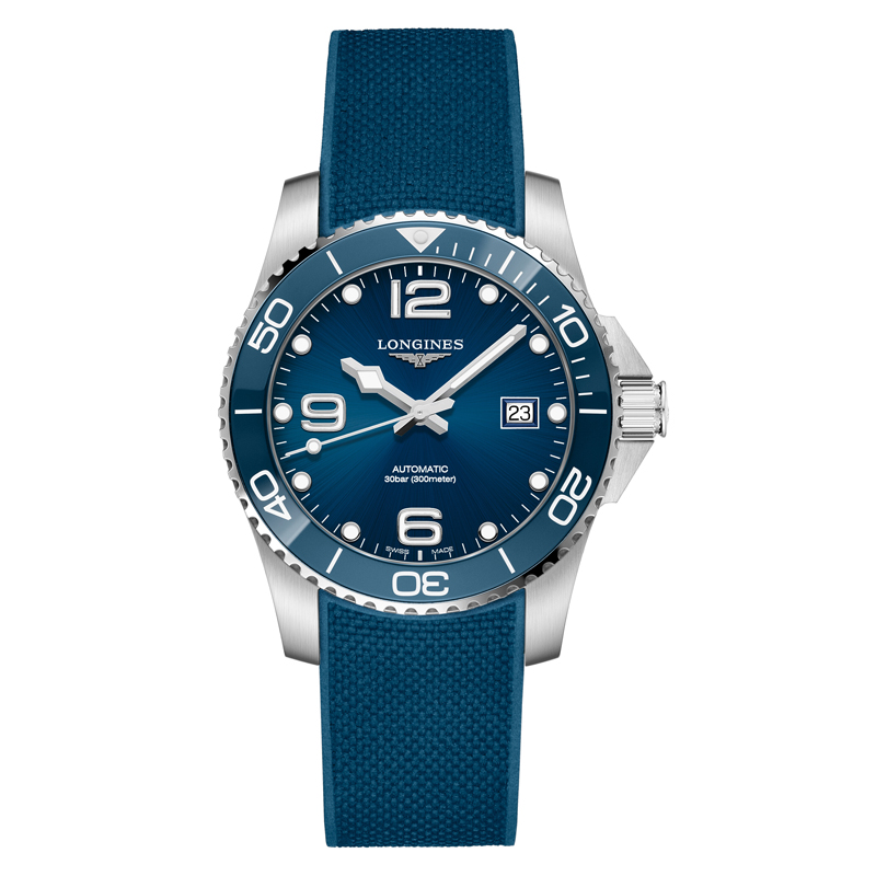 浪琴Longines 康卡斯潜水系列机械手表男士腕表 L3.781.4.96.9 宝石蓝