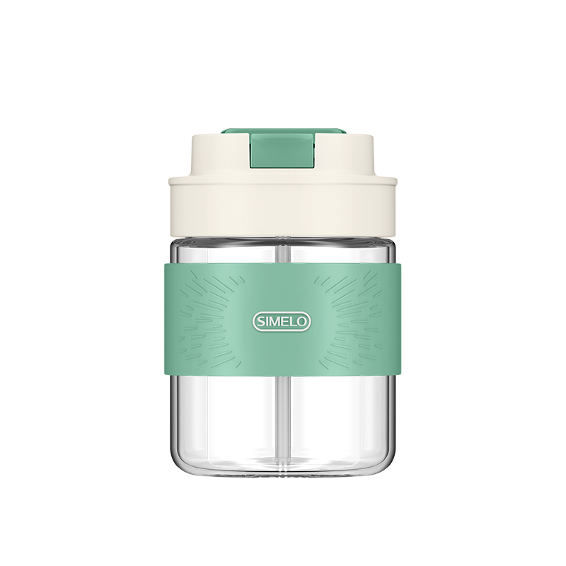 SIMELO印象京都新元气双饮咖啡玻璃杯350ML（单位：个） 挪威蓝