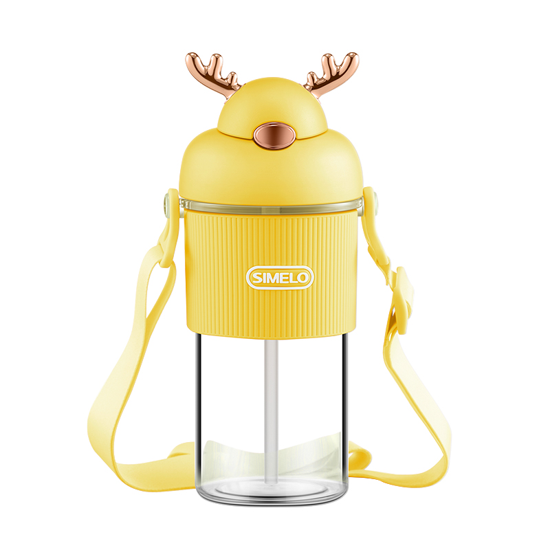 SIMELO印象京都鹿岛鲜活吸管杯450ML（单位：个） 娇鹅黄