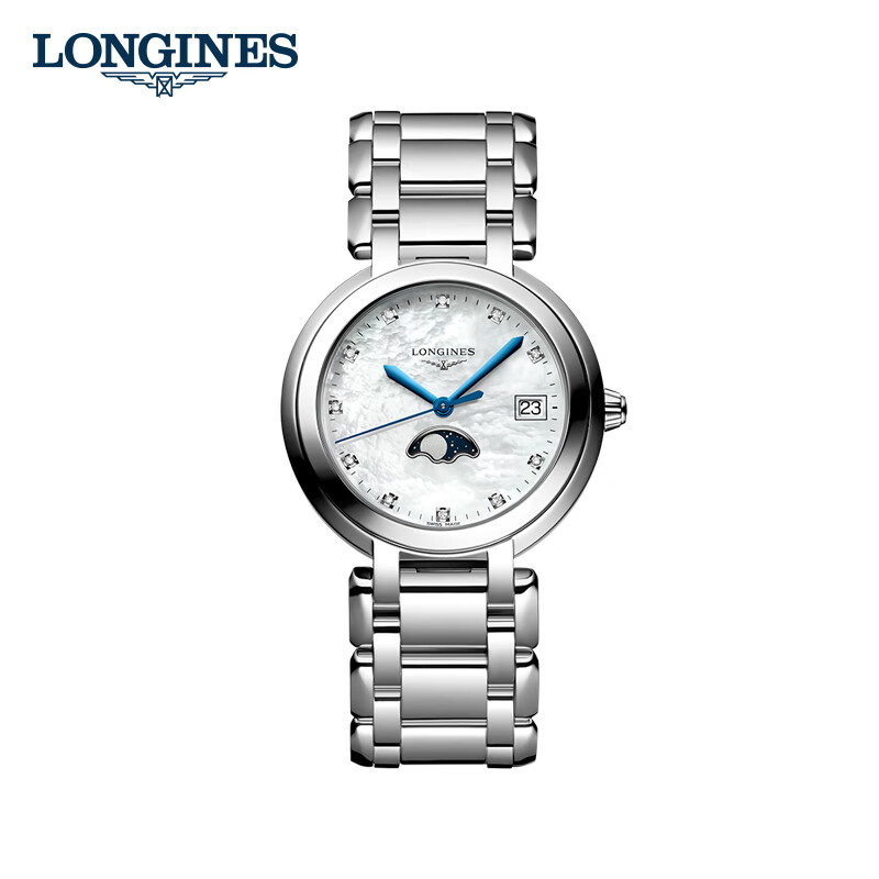 浪琴Longines 心月系列石英手表女士腕表 L8.116.4.87.6 白色