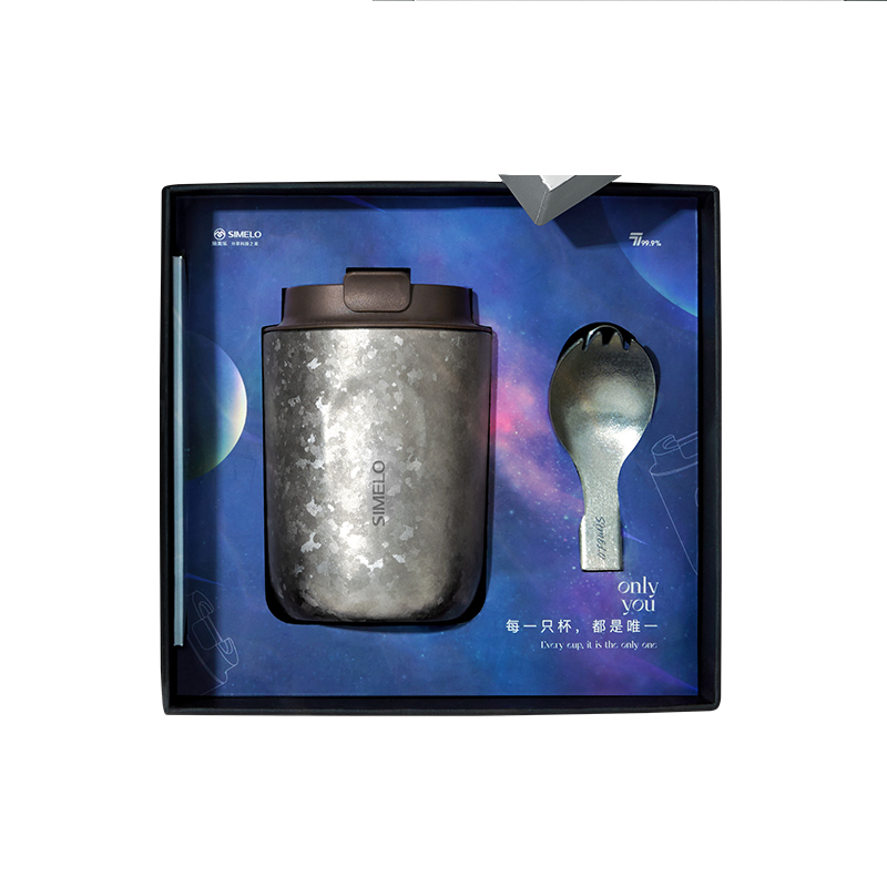 SIMELO 印象京都琥珀金纯钛鲜萃咖啡杯220ML（单位：套） 银色