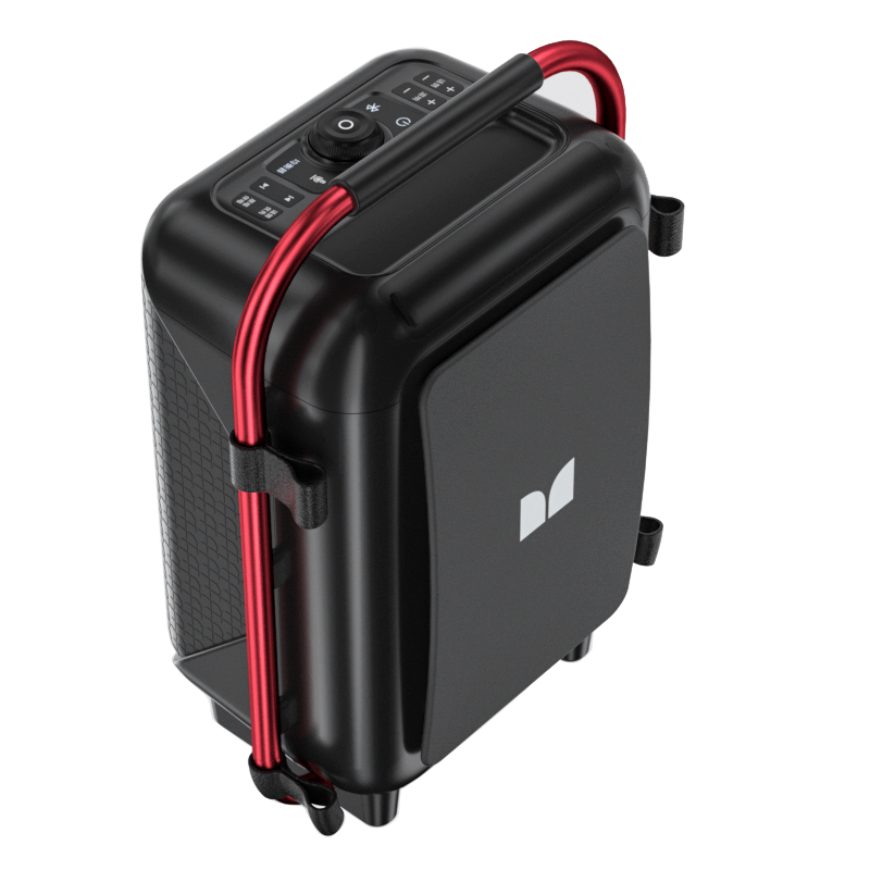 魔声MONSTER 蓝牙音箱户外K歌唱歌手提便携式 带麦克风 MS22142 黑红色