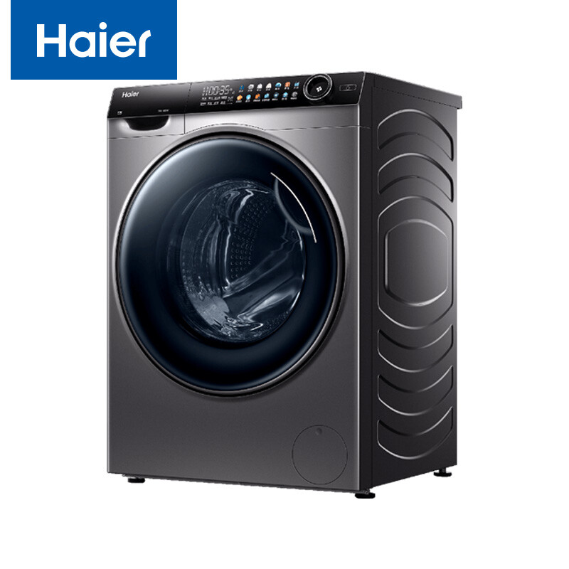海尔（Haier）滚筒洗衣机 10公斤变频全自动 G100318B14LS  单位：台 深灰色