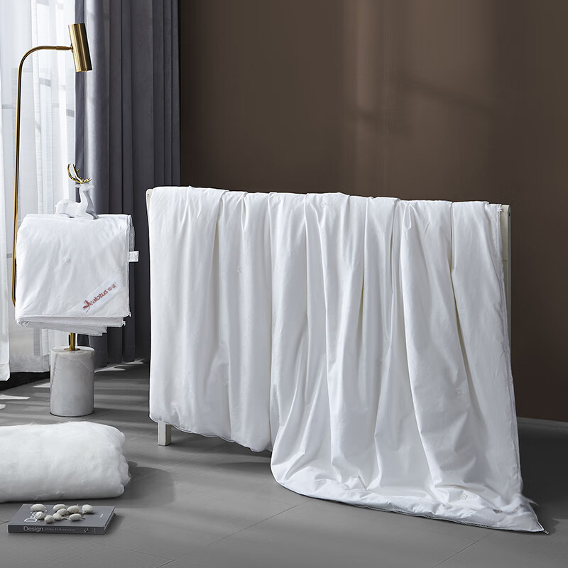 怡莲YLB9011210纯桑蚕丝被100%双宫桑蚕长丝被200*230CM净填充500克（单位：床） 白色提花