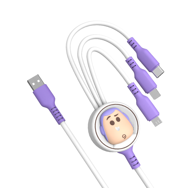 DISNEY迪士尼三合一数据充电线 巴斯光年