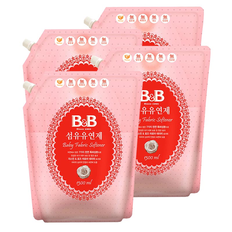 保宁B&BNew 纤维柔顺剂 (柔和香-盖子袋装)NB05-11（4袋）1300ml（单位：袋） 粉色