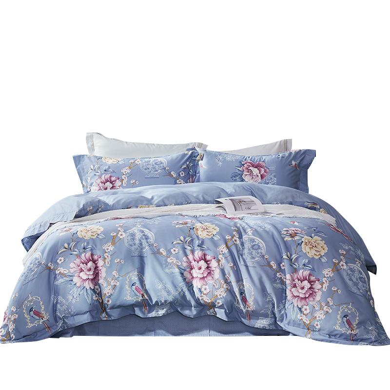 富安娜 713102421床单四件套/柳若浮烟203*229cm 柳若浮烟