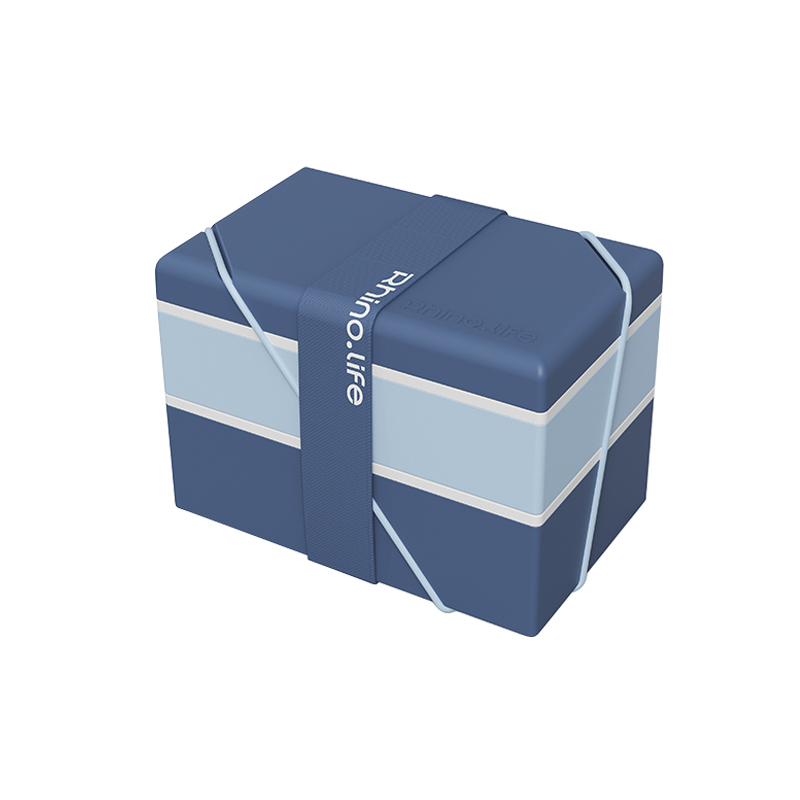 独角犀Rhino.life双层便当盒 深海蓝