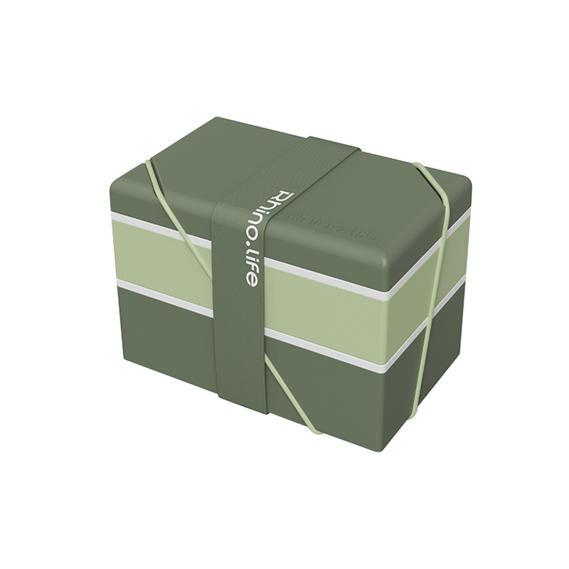 独角犀Rhino.life双层便当盒 橄榄绿