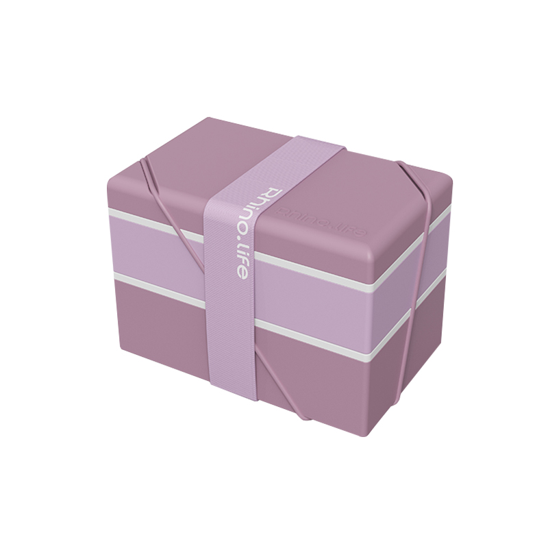 独角犀Rhino.life双层便当盒 紫色