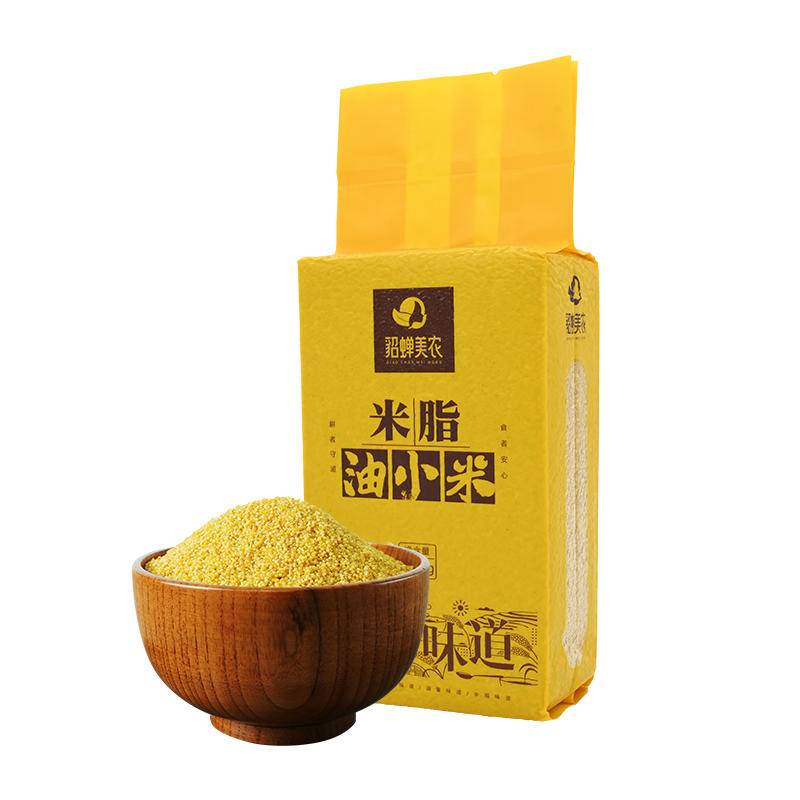 貂蝉美陕北黄小米真空保鲜米砖1kg  