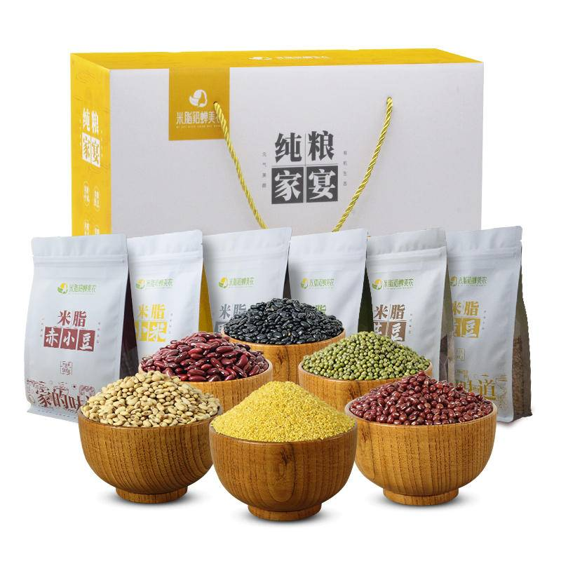 貂蝉美农小米黄豆绿豆黑豆芸豆赤小豆杂粮礼盒3kg  