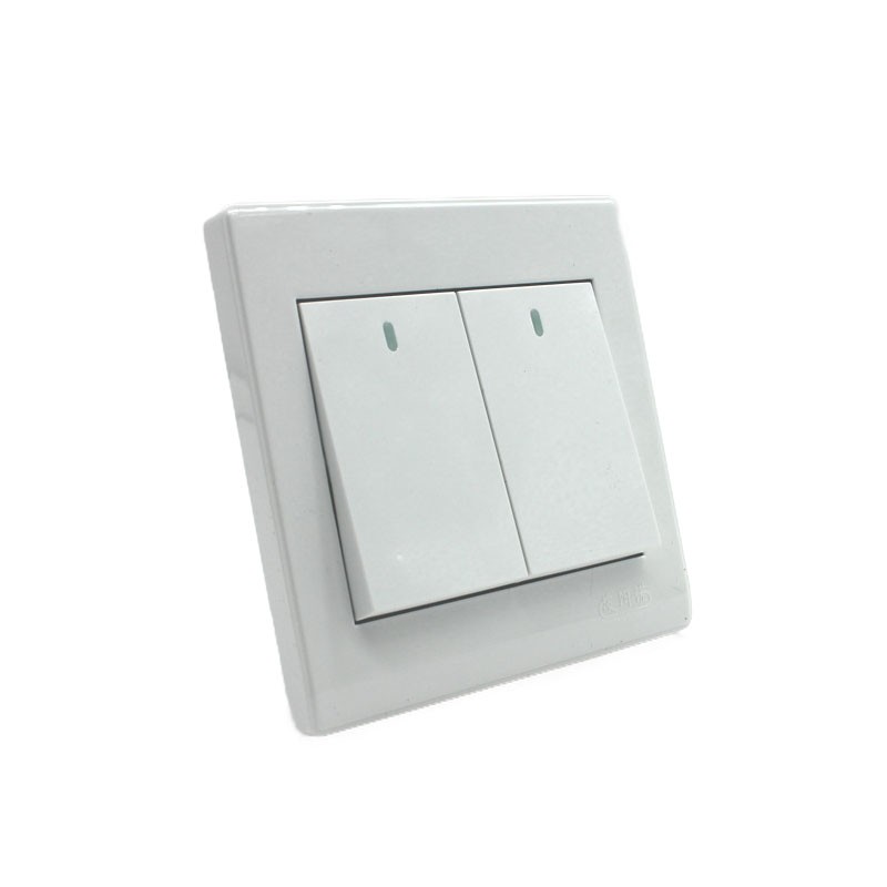 皮阿诺 86型开关插座面板 二开多控面板 墙壁开关面板暗装家用开关 雅白色/1个 白色