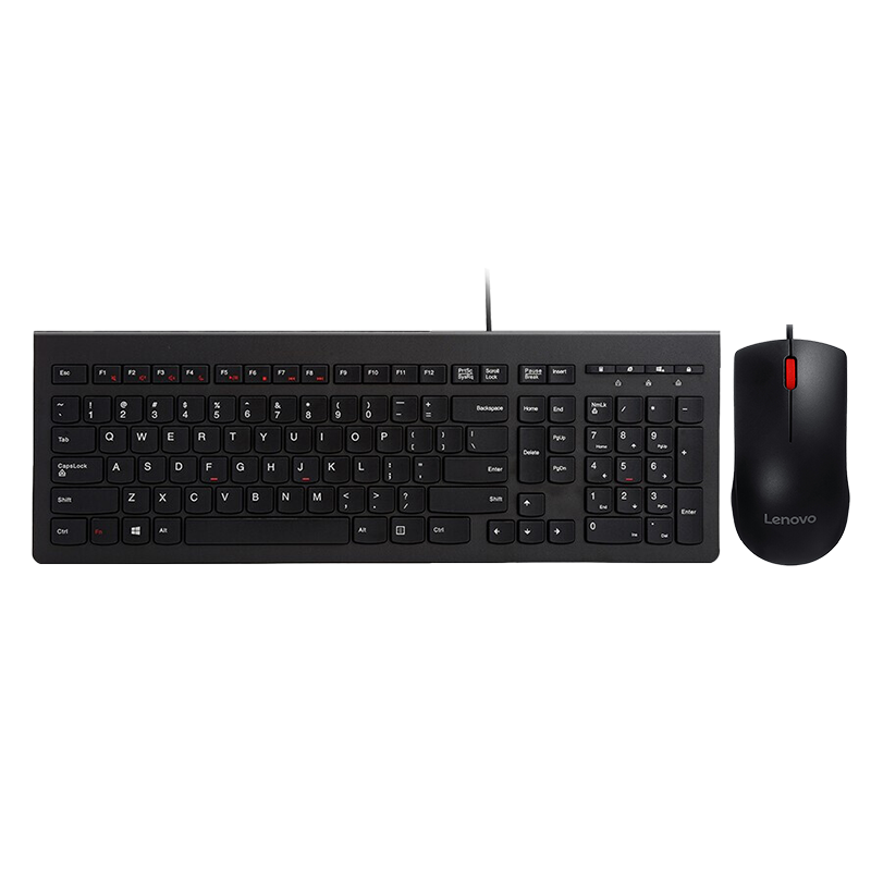 联想（lenovo）有线键盘鼠标套装 办公鼠标键盘套装 M120Pro有线键鼠套装 电脑键盘 曜石黑