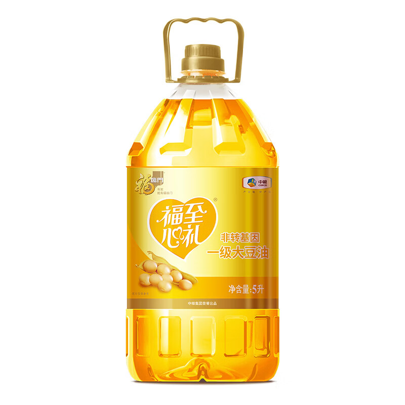 福至心礼非转基因一级大豆油5L（单位：桶） 黄色