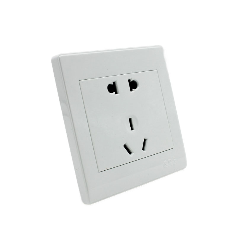 皮阿诺&nbsp;开关插座 正位五孔插座 86型开关插座面板 暗装五孔插墙壁电源 雅白色/1个 白色