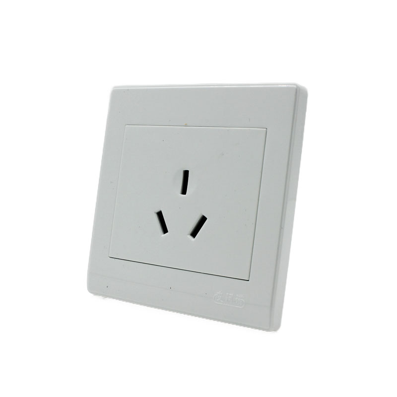 皮阿诺&nbsp;开关插座 16A三孔插座 86型开关插座面板 暗装三孔插墙壁电源 雅白色/1个 白色