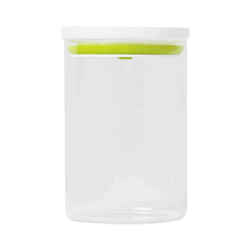 全格（Quange）按压玻璃储物罐L号（1050ml）CF070201（单位：个） 透明色