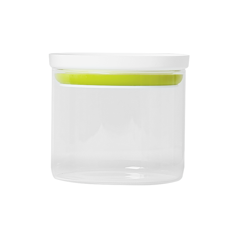 全格（Quange）按压玻璃储物罐S号（580ml）CF070203（单位：个） 透明色