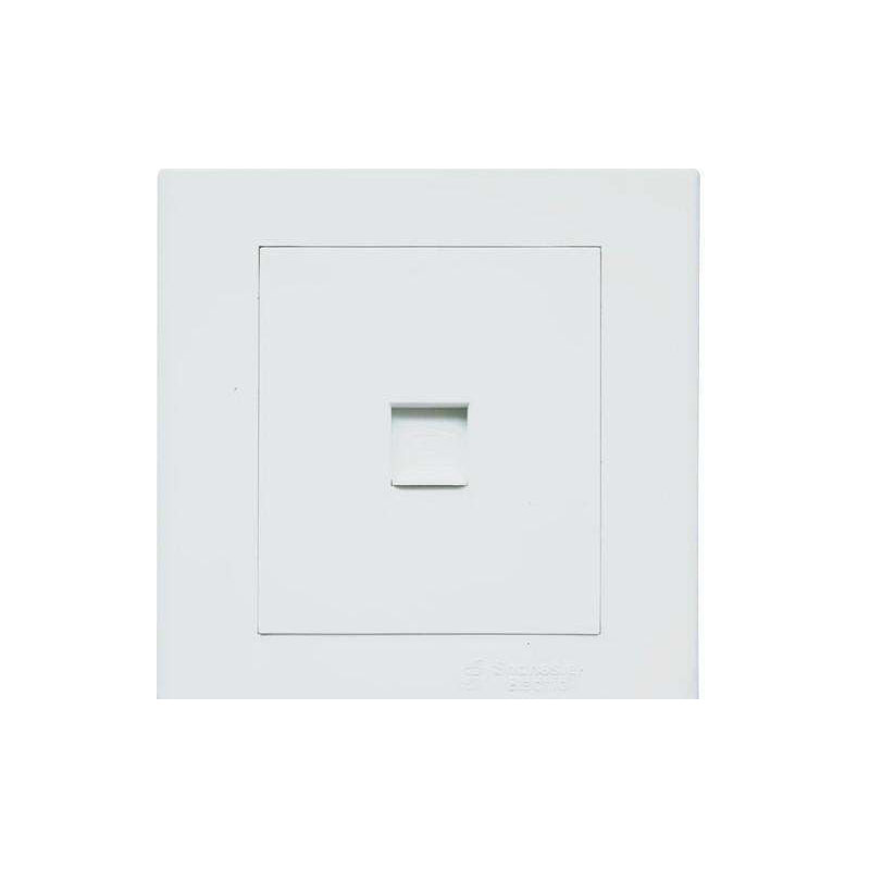 皮阿诺 开关插座面板 单口网络信息面板 一位电话插座 86型雅白色/1个 白色