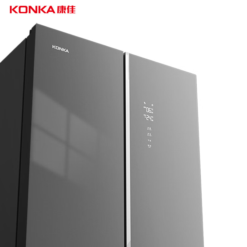 康佳（KONKA）485升变频一级能效十字对开门电冰箱BCD-485WP4JSMV9（台） 银灰色