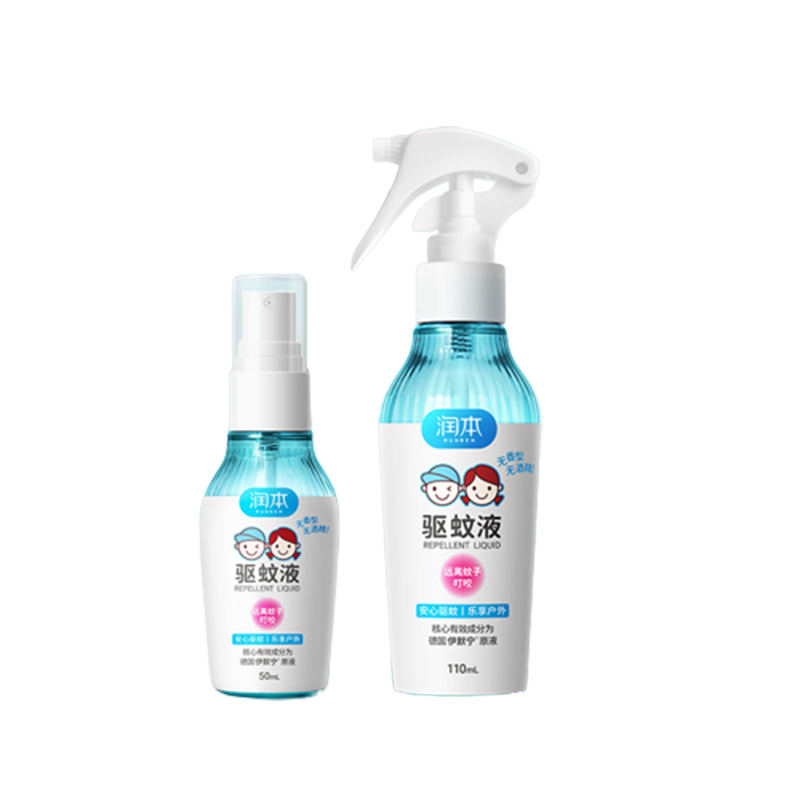 润本 7%驱蚊酯驱蚊液(无酒精无香型）100ml+50ml 蓝色