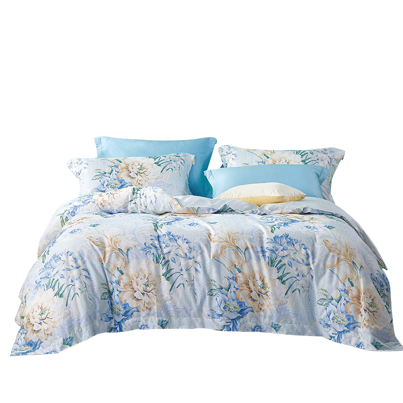 富安娜 713102425床单四件套/清袖幽兰203*229cm 清袖幽兰