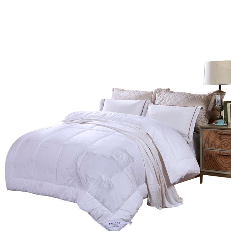 富安娜 713102531圣维纳澳洲羊毛被\203*229cm\1500g 白色