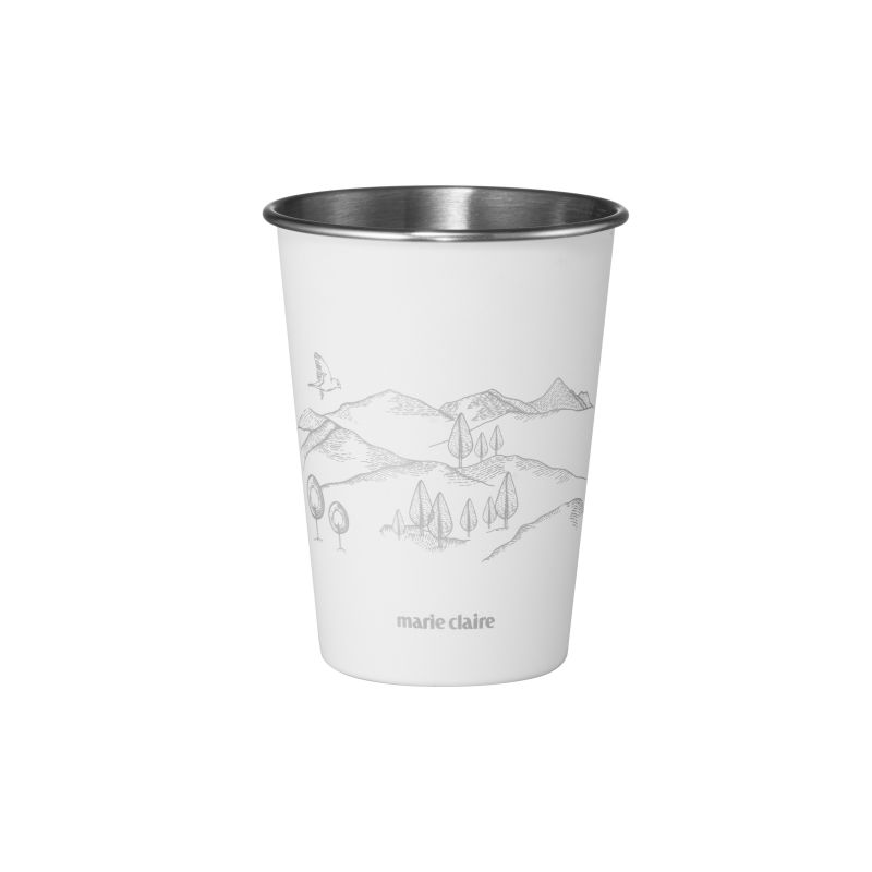 marie claire（嘉人）水杯套装350ml （奶油白、云水蓝两只装）MCCP001