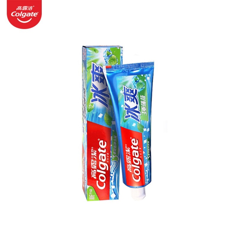 高露洁冰爽牙膏三重薄荷120g*2 绿色