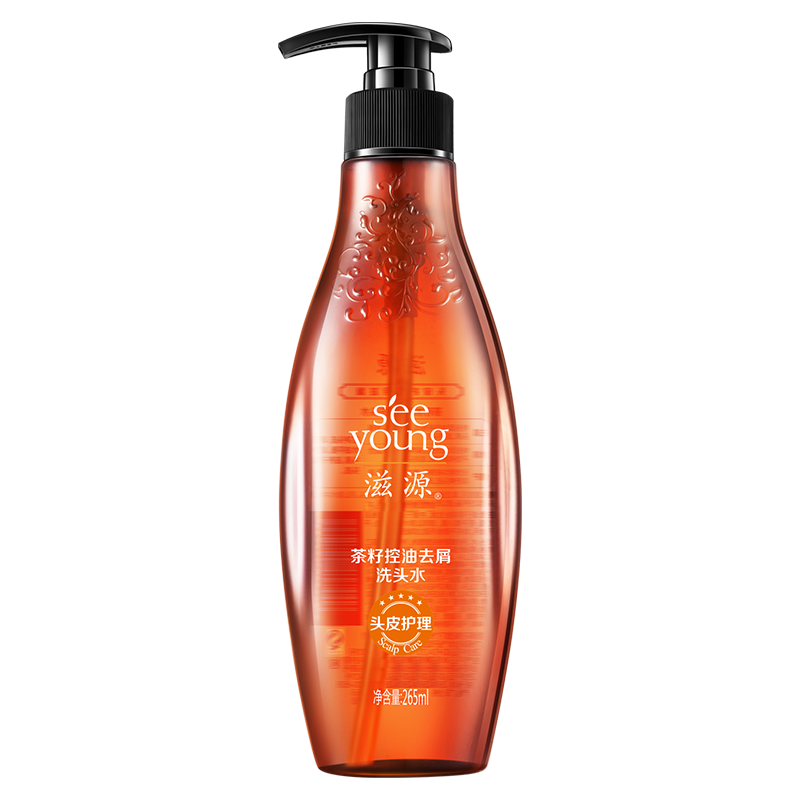滋源茶籽控油去屑洗头水265ml 松石绿