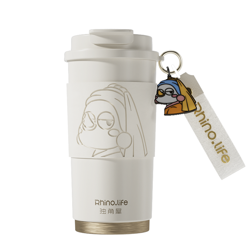 独角犀 Rhino.life 【我犀艺术家】系列 双饮咖啡杯 带耳环的犀宝
