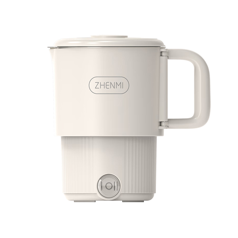 臻米折叠烧水壶不锈钢便携式小型家用旅行出差迷你恒温电热水壶 ZMSH-03（单位：台） 米白色