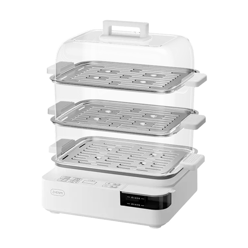 臻米不锈钢蒸锅电蒸锅家用蒸汽锅小型多功能大容量三层多层电蒸箱 ZMZG-11（单位：台） 白色