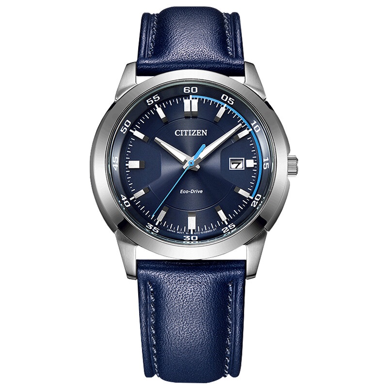 Citizen西铁城 光动能手表蓝盘皮带男表BM7140-11L 蓝色