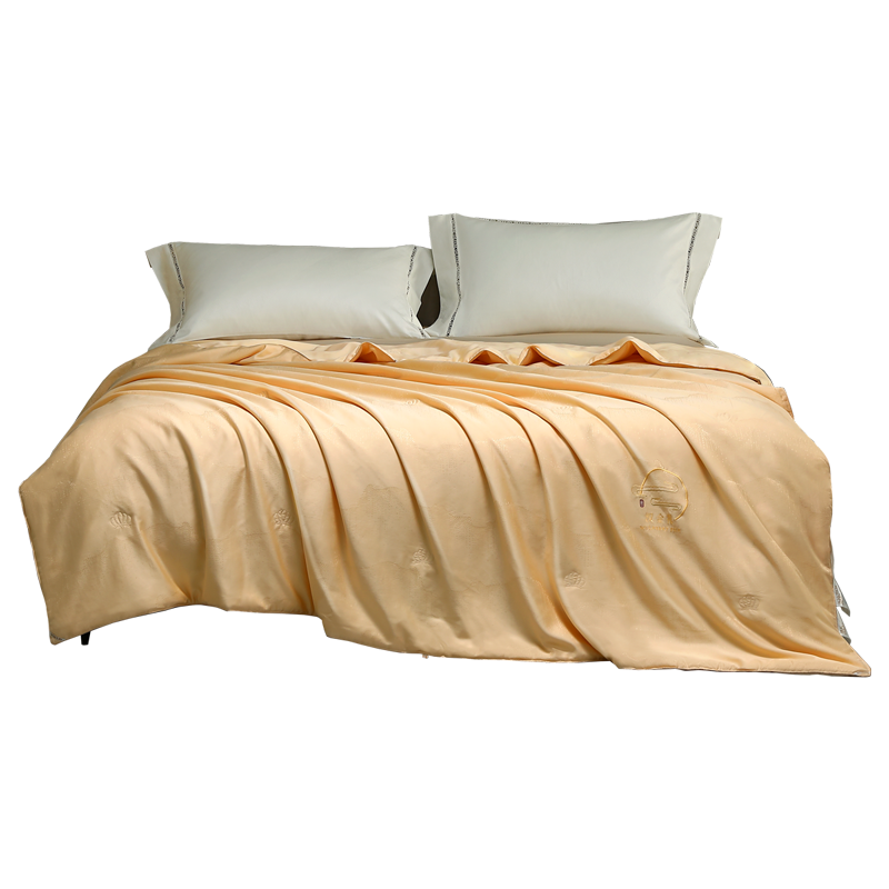 水星家纺 帝&middot;金礼抗菌金桑蚕丝夏被 200cm&times;230cm 536490 琥珀色