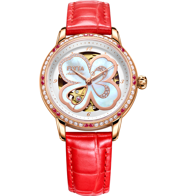 飞亚达（FIYTA）手表女四叶草机械表LA8262.GWSS.A（单位：只） 红色