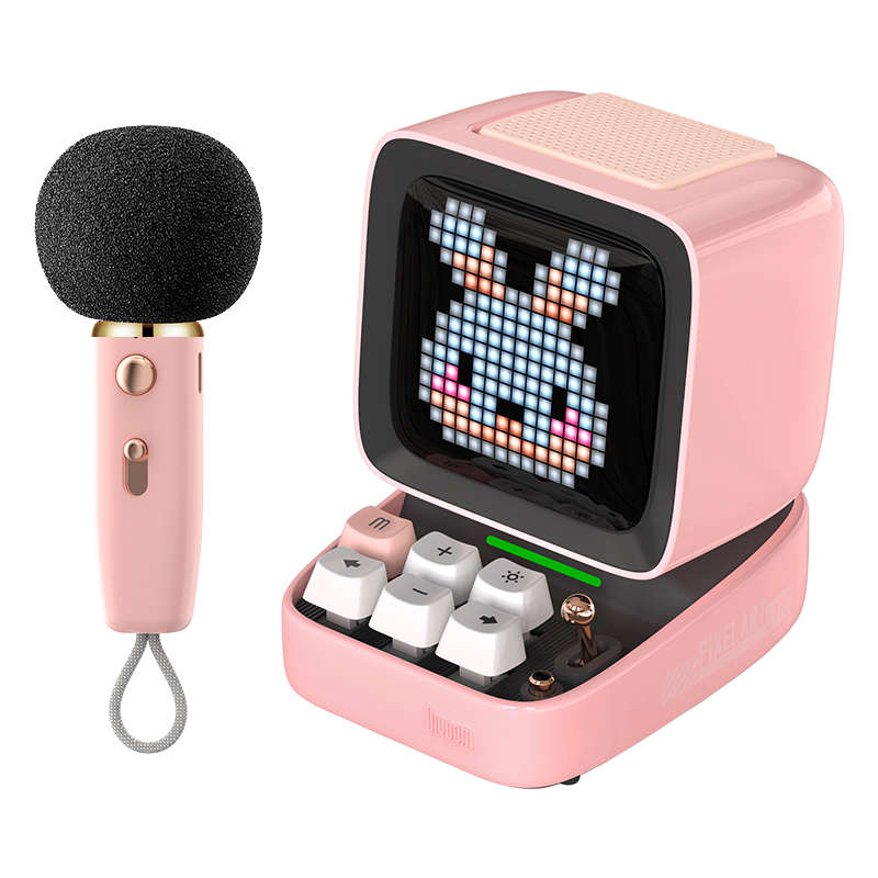 点音Divoom像素K歌蓝牙音箱Divoomic 粉色