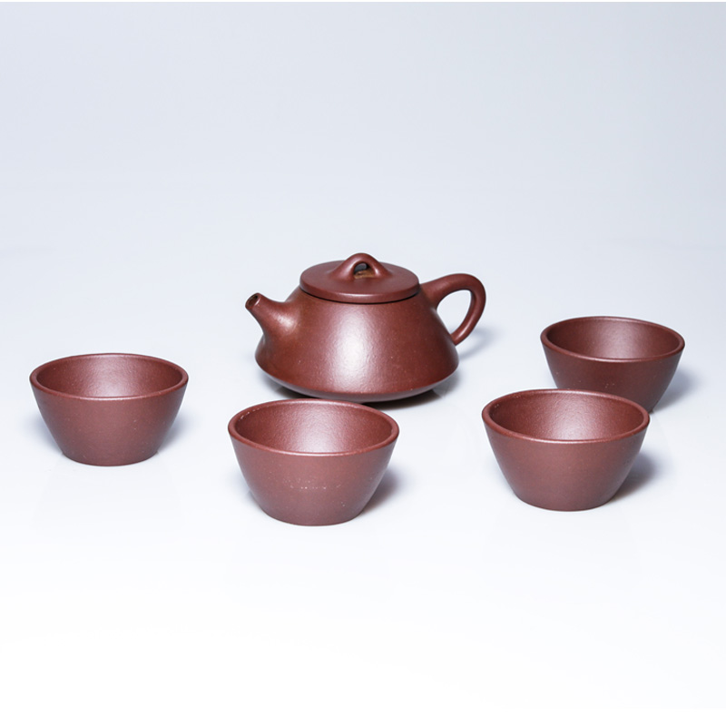 竹贵紫砂贵瓢壶ZG-BGP（单位：套） 紫褐色