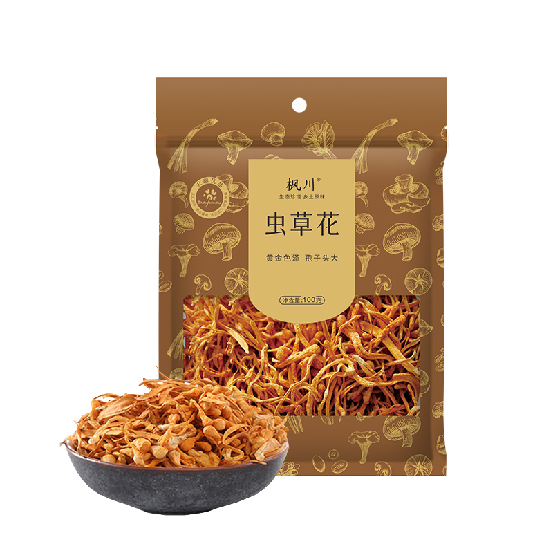 枫川 无硫虫草花100克 TR-035（单位：袋） 白色