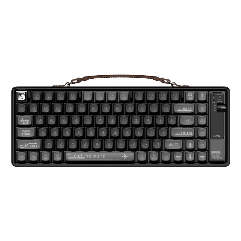 LOFREE 洛斐小浪时光版无线蓝牙键盘机械键盘全键无冲磁吸盖防尘键盘帽 小浪键盘-时光版 黑色